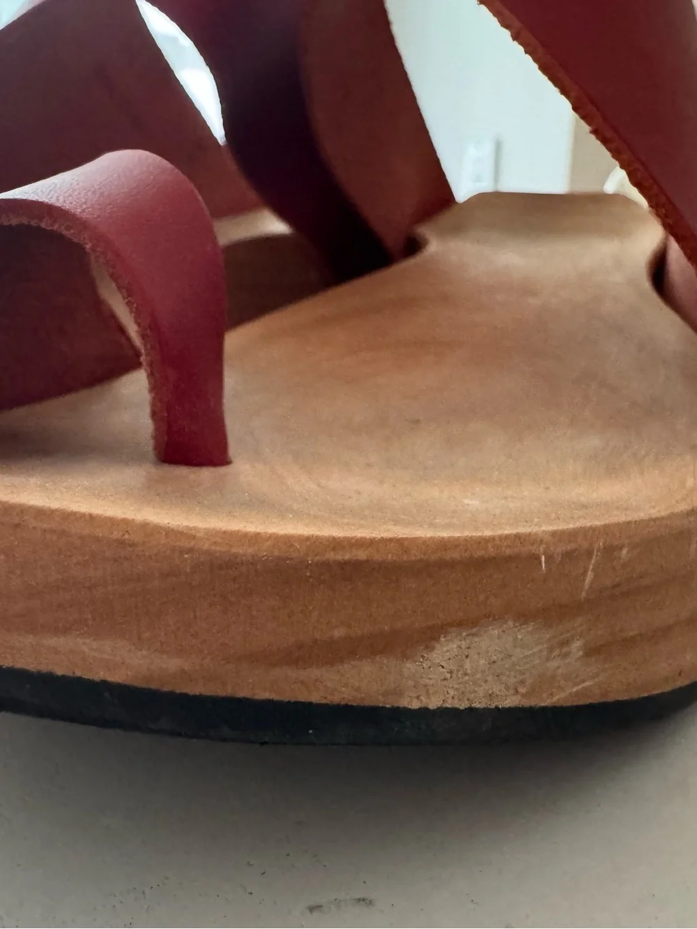 Red Platform Wedge Sandals for Women - Picture 6 of 6
